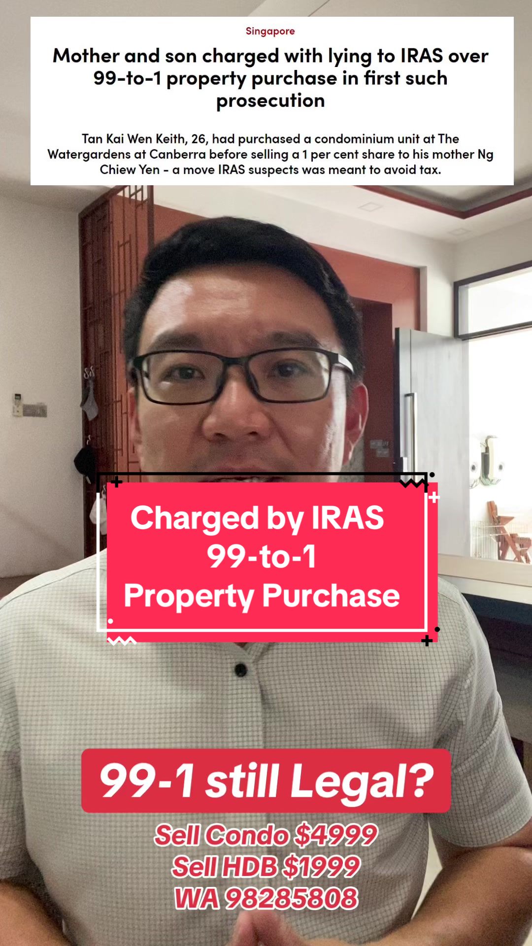 Mother and Son charged with Lying to IRAS over 99-to-1