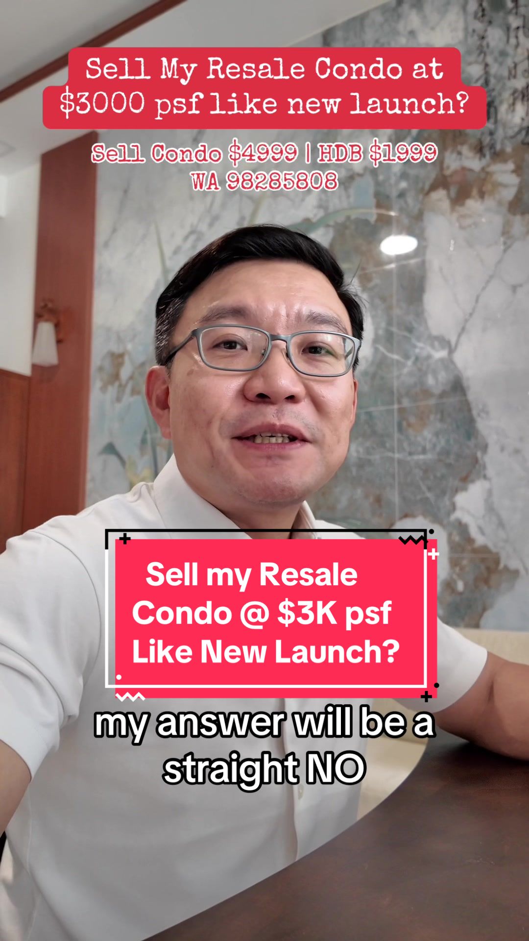 Sell My Resale condo at $3000 psf like new launch?